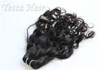 Cabelo brasileiro do Virgin não processado preto natural, extensões do cabelo humano de onda de água 