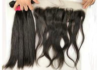 Das meninas Weave peruano do cabelo humano em linha reta/extensões naturais do cabelo preto