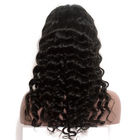 Onda profunda brasileira de 150 perucas completas trançadas do cabelo humano do laço da densidade