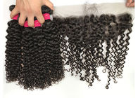 Extensões não processadas cruas peruanas do cabelo encaracolado do Weave/Jerry do cabelo humano do Virgin