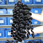 Afrouxe o Weave longo indiano do cabelo humano do Virgin da onda nenhuma categoria do 1B do produto químico