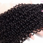 O cabelo indiano saudável das extensões do cabelo de Remy 22 polegadas/empacota com a onda perverso do fechamento