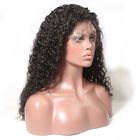 Perucas pretas italianas do laço da parte dianteira de onda do cabelo humano da cor natural para mulheres