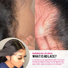 A densidade 13x6 HD de 250% ata o cabelo humano reto do osso frontal da peruca para mulheres negras