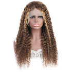 As perucas brasileiras do cabelo humano da onda profunda atam o costume frontal da cor da mistura de Brown do louro