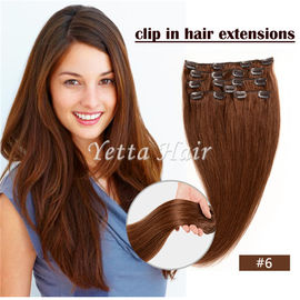 Extensões pre ligadas do cabelo da queratina da simplicidade/grampo na cor 6# do Weave do cabelo