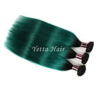 Extensões verdes do cabelo humano de Ombre das raizes da obscuridade/Weave brasileiro do cabelo