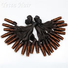 Weave natural indiano do cabelo de Funmi, extensões do cabelo humano de Ombre com onda espiral
