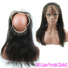 Faixa natural do laço do cabelo 360 do fechamento brasileiro do laço do cabelo reto do Virgin com cabelo do bebê