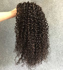 Preto natural personalizado das perucas do cabelo humano da parte dianteira do laço do comprimento para mulheres negras