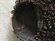 Peruca de Wefted da máquina das perucas do cabelo humano da parte dianteira do laço da densidade de 200% com fechamento