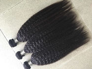 Extensões perversos do cabelo reto do Weave peruano real grosseiro do cabelo humano de Yaki