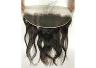 Extensões 100% brasileiras não sintéticas do cabelo do Virgin 18 polegadas de seda em linha reta com Frontal do laço