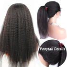 180 perucas retas do cabelo humano de Yaki do laço completo da densidade para mulheres negras