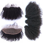 Grampo de cabelo humano do Virgin do Mongolian nas extensões/pacotes encaracolados perversos do Afro frontais