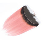 O emaranhado de seda da categoria 10A das extensões dianteiras cor-de-rosa do cabelo humano de Ombre livra
