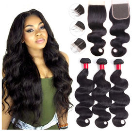Weave indiano apertado/puro de trama dobro/franceses do cabelo humano ondula pacotes do cabelo humano
