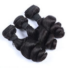 Weave peruano do cabelo humano do fechamento de 360 laços com do cabelo fraco peruano do Virgin da onda dos pacotes cor natural