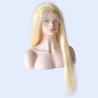 613 perucas completas retas de seda do cabelo humano do laço da cor loura para Ladys bonito
