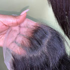 Laço transparente peruano 13 x do cabelo HD fechamento 6 frontal superior arrancado pre com cabelo do bebê