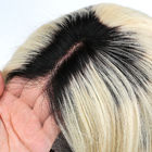 10 polegadas de 1B/perucas completas retas louras do cabelo humano do laço para as mulheres brancas