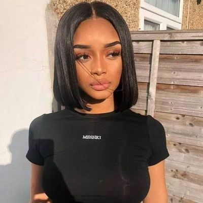 Perucas reais curtos retas do cabelo humano de Front Lace Wigs Human Hair não que derramam