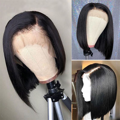 Perucas reais curtos retas do cabelo humano de Front Lace Wigs Human Hair não que derramam