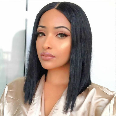 Perucas reais curtos retas do cabelo humano de Front Lace Wigs Human Hair não que derramam