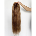 A mistura do cabelo humano de 30 polegadas ata Front Wigs Straight Tight And puro